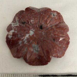 Rhodochrosite flower pendant to make your own necklace approximately 2” glazed